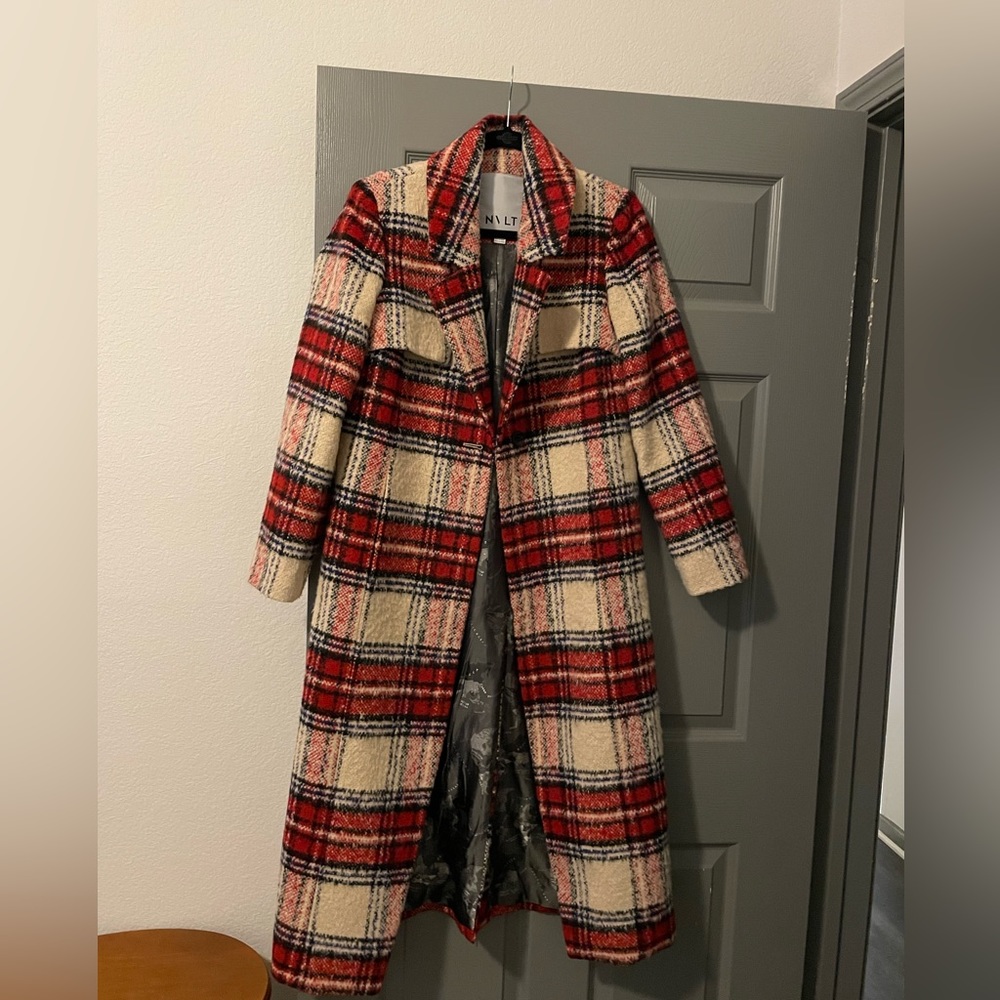 NVLT Red Plaid Coat